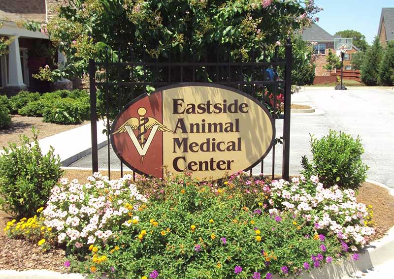 Carousel Slide 2: Eastside Animal Medical Center Exterior Sign